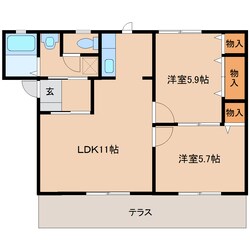 大和八木駅 徒歩8分 1階の物件間取画像